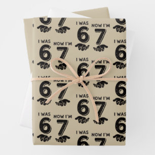 Lustiges Sechs Sieben Geburtstags Meme 6 7 Jahre a Geschenkpapier Set