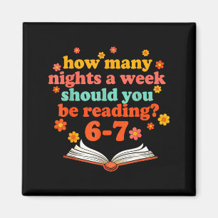 Lustiges Sechs Sieben Meme 6 7 Lehrer Buch Lesen 6 Magnet