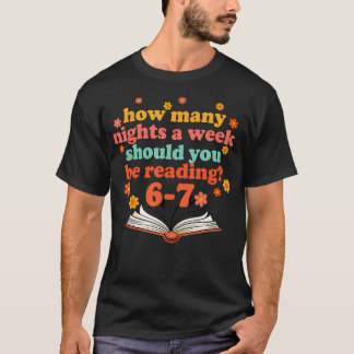 Lustiges Sechs Sieben Meme 6 7 Lehrer Buch Lesen 6 T-Shirt