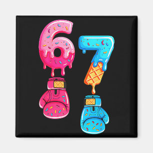 Lustiges Sechs Sieben Meme Eis Drip 67 Boxen  Magnet