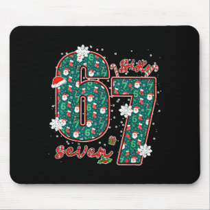 Lustiges Sechs Sieben Meme Weihnachten 67 Xmas Fer Mousepad