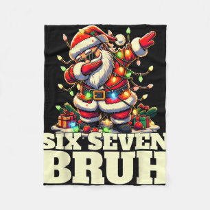Lustiges Sechs Sieben Weihnachten 6-7 Meme Santa 6 Fleecedecke