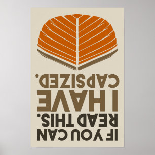 Lustiges Segel-Thema Kapitän-Pun Poster
