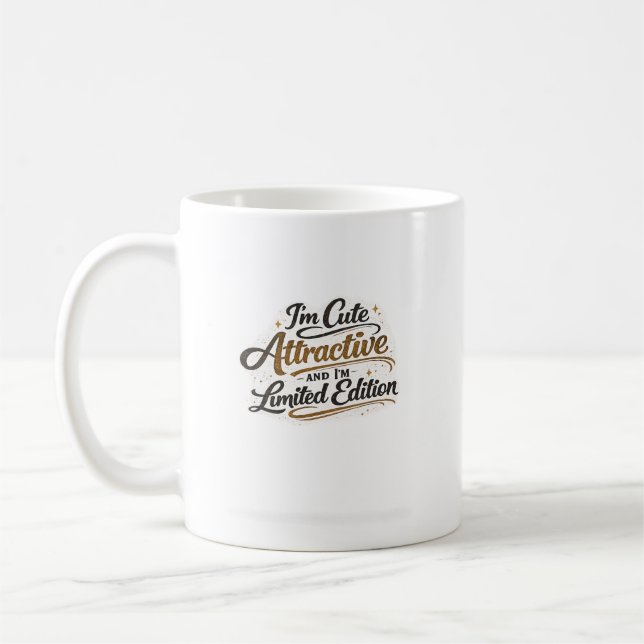 Lustiges Selbstbewusstseins-Zitat-Design Kaffeetasse (Links)