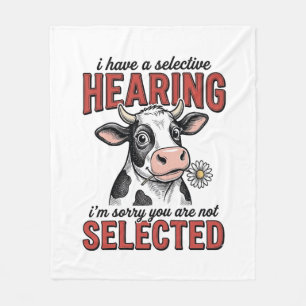 Lustiges selektives Hörkuh-Vintage-Shirt-Design_1 Fleecedecke