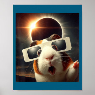 Lustiges Selfie Meerschweinchen Damen Herren Poster