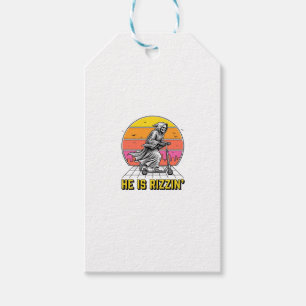 Lustiges Sensenmann-Scooter-Vintage-Sonnenuntergan Geschenkanhänger