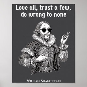 Lustiges Shakespeare-Zitat Theater Englische Liter Poster