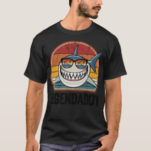 Lustiges Shark-T-Shirt Retro Legendaddy Dad Gesche T-Shirt