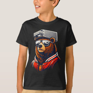 Lustiges Shirt Bär Käsehobel Hut Sonnenbrille