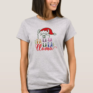 Lustiges Shirt des Fa-Lalalala Lama-Weihnachten 