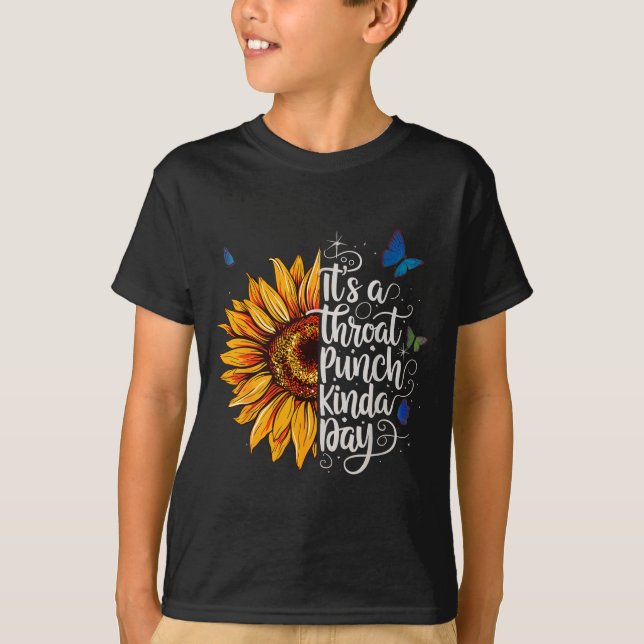 Lustiges Shirt Hals-Schlag Kinda Day Zitat (Vorderseite)