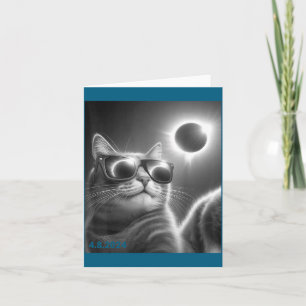 Lustiges Shirt Katze Sonnenbrille Selfie Sonnenfin Karte