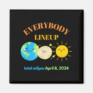 Lustiges Shirt Lehrer Sonnenfinsternis 8. April Magnet
