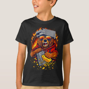 Lustiges Shirt Retro-Bär Käse-Reibe-Hut