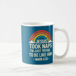 Lustiges Shirt Retro Jesus machte Nickerchen Marki Kaffeetasse