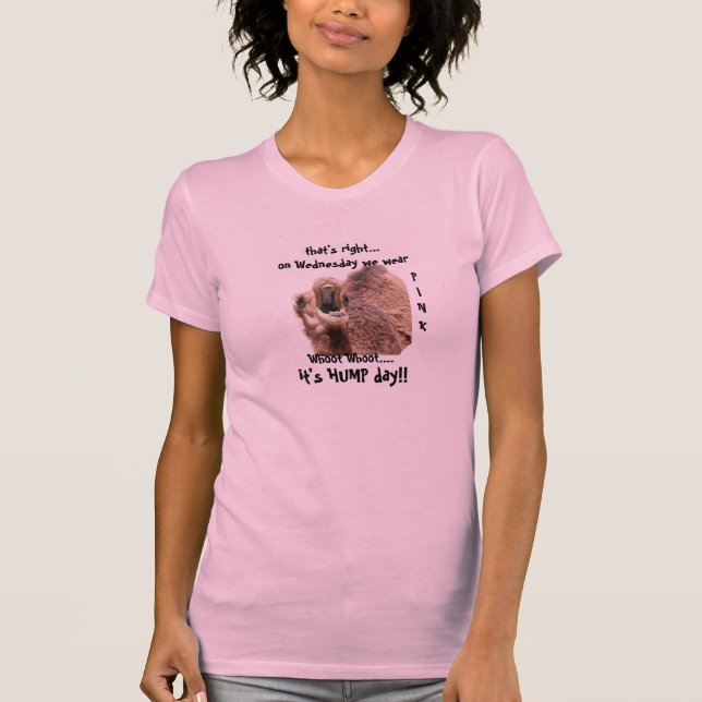 Lustiges Shirt, ROSA Buckel-Tageskamel whoot T-Shirt (Vorderseite)