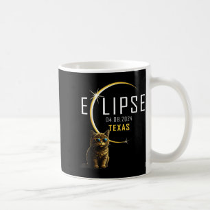 Lustiges Shirt Texas Totale Sonnenfinsternis Katze Kaffeetasse
