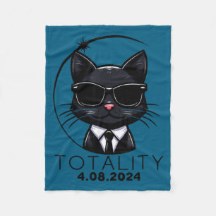 Lustiges Shirt Totalität Sonnenfinsternis Katze So Fleecedecke