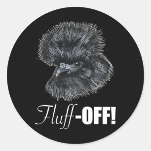 Lustiges Silkie-Huhn-Geschenk-T-Shirt für Ntam H Runder Aufkleber