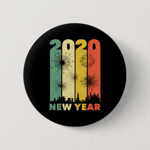 Lustiges Silvester 2020 Party Passende Familie T-S Button