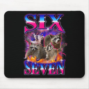 Lustiges Six Seven 67 Meme 67 Waschbär Meme Bootle Mousepad