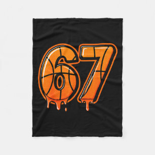 Lustiges Six Seven 67 Meme Gen Alpha 67 Basketball Fleecedecke