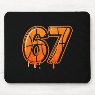 Lustiges Six Seven 67 Meme Gen Alpha 67 Basketball Mousepad