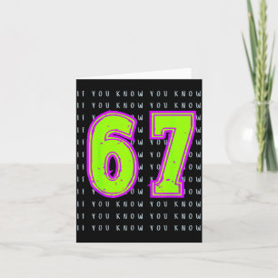 Lustiges Six Seven 6 7 Meme Design Karte