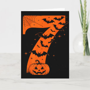Lustiges Six Seven 6 7 Meme Design Paare Halloween Karte