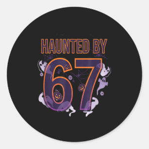 Lustiges Six Seven 6 7 Meme Design Paare Halloween Runder Aufkleber