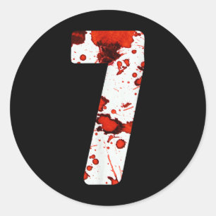 Lustiges Six Seven 6 7 Meme Design Paare Halloween Runder Aufkleber