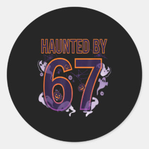Lustiges Six Seven 6 7 Meme Design Paare Halloween Runder Aufkleber
