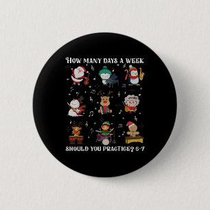 Lustiges Six Seven 6 7 Meme für Musiklehrer Christ Button
