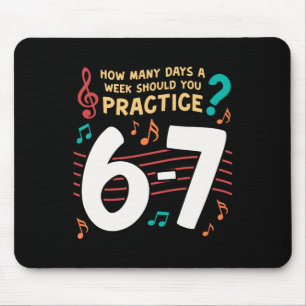 Lustiges Six Seven 6 7 Meme für Musiklehrer Mousepad