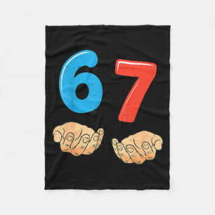 Lustiges Six Seven 6 7 Meme Gen Alpha Slang 67 Hän Fleecedecke
