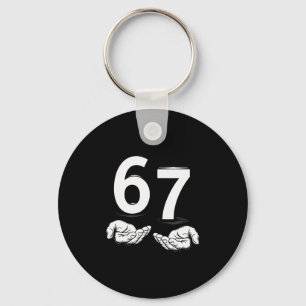 Lustiges Six Seven 6 7 Meme Gen Alpha Slang 6 7 Hä Schlüsselanhänger