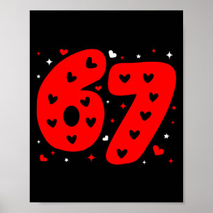 Lustiges Six Seven 6 7 Meme Gen Alpha Slang 6 7 Va Poster