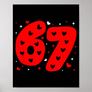 Lustiges Six Seven 6 7 Meme Gen Alpha Slang 6 7 Va Poster