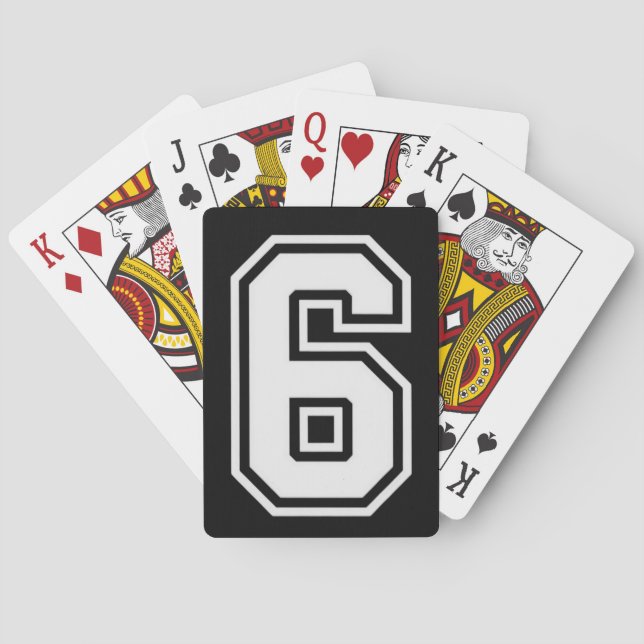 Lustiges Six Seven 6 7 Meme  Spielkarten (Rückseite)