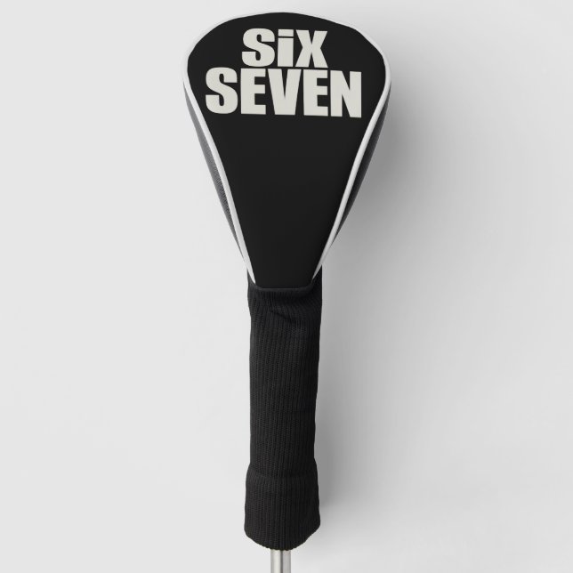 Lustiges Six Seven 6 7 Meme-Spruch Golf Headcover (Vorderseite)