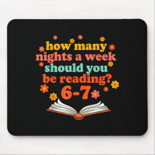 Lustiges Six Seven Meme 6 7 Lehrer Buch Lesen 6 7 Mousepad