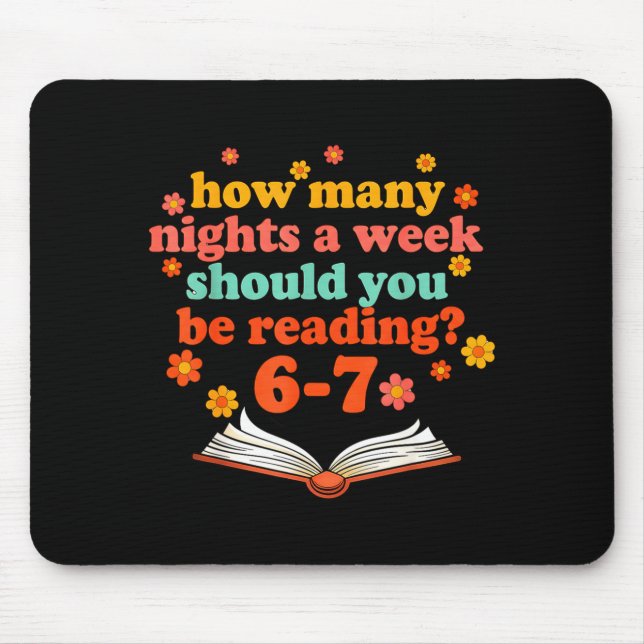Lustiges Six Seven Meme 6 7 Lehrer Buch Lesen 6 7  Mousepad (Vorne)
