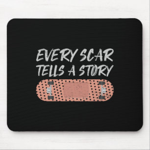 Lustiges Skate-Design mit Distressed-Look, cooles  Mousepad
