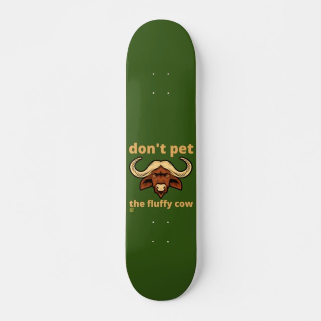 lustiges Skateboard "FLUFFY COW" (Vorne)