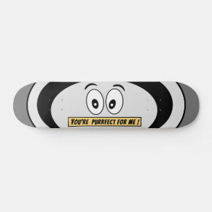 Lustiges Skateboard, Grau, Perfekt, Cartoon, Humor Skateboard
