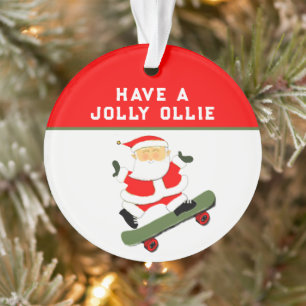 Lustiges Skateboarder-Geschenk für die Feiertage Ornament