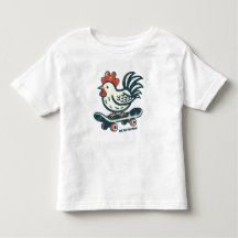 Lustiges Skateboarding-Bauernhof-Huhn Personalisie