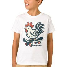 Lustiges Skateboarding-Bauernhof-Huhn Personalisie