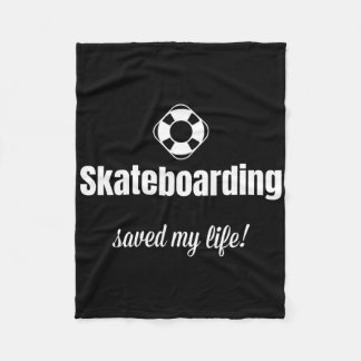 Lustiges Skateboarding hat mein Leben gerettet Ska Fleecedecke